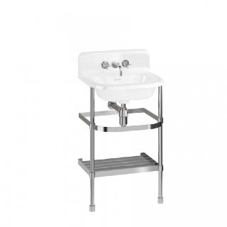 Small Roll Top Basin with Up-stand and Stainless Steel Stand